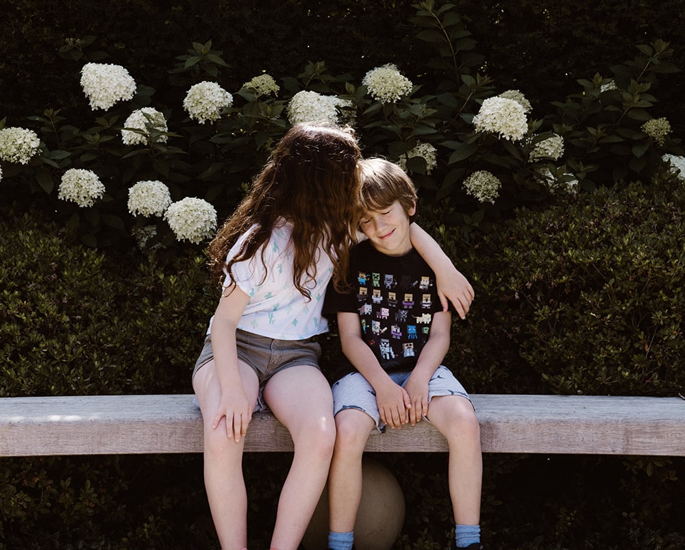 Children hugging